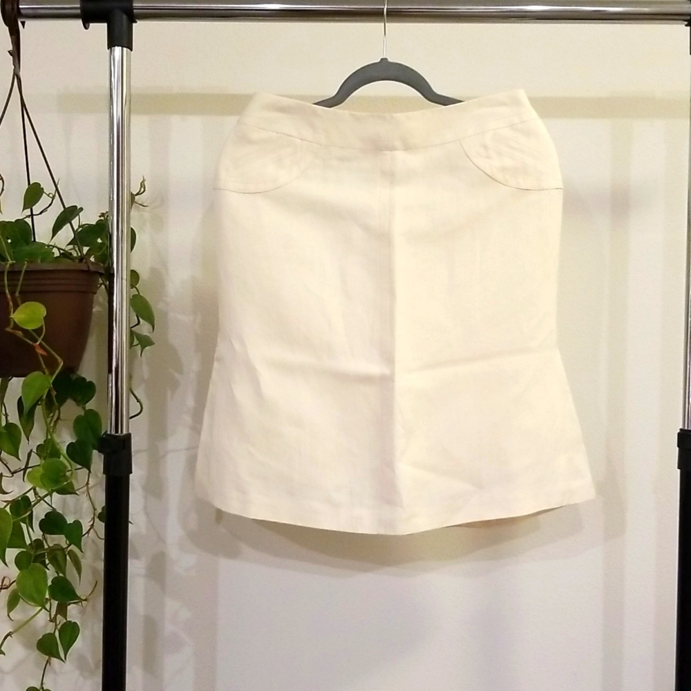 Akris Punto Linen Silk Flare Flutter Skirt